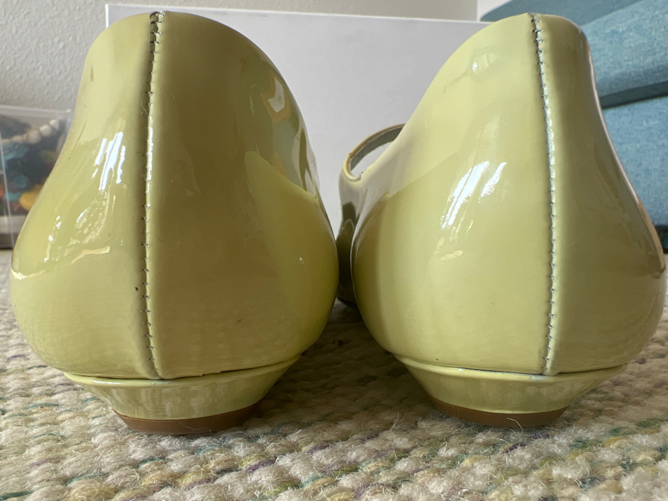 Miu Miu Bernice baby acqua flats