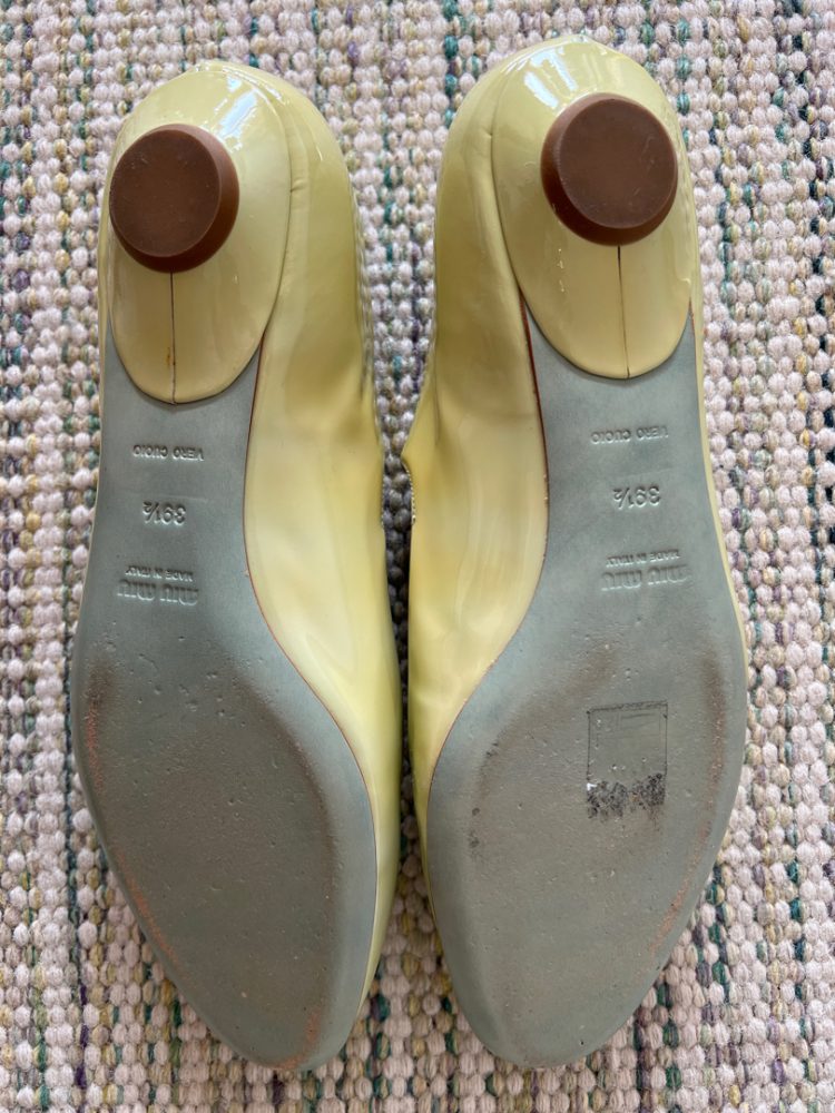 Miu Miu Bernice baby acqua flats