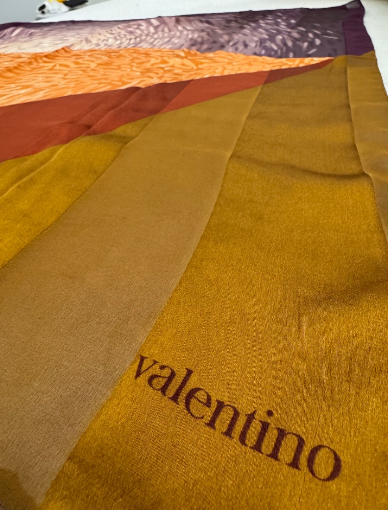 Valentino Garavani Tribal Abstract woven Silk Scarf