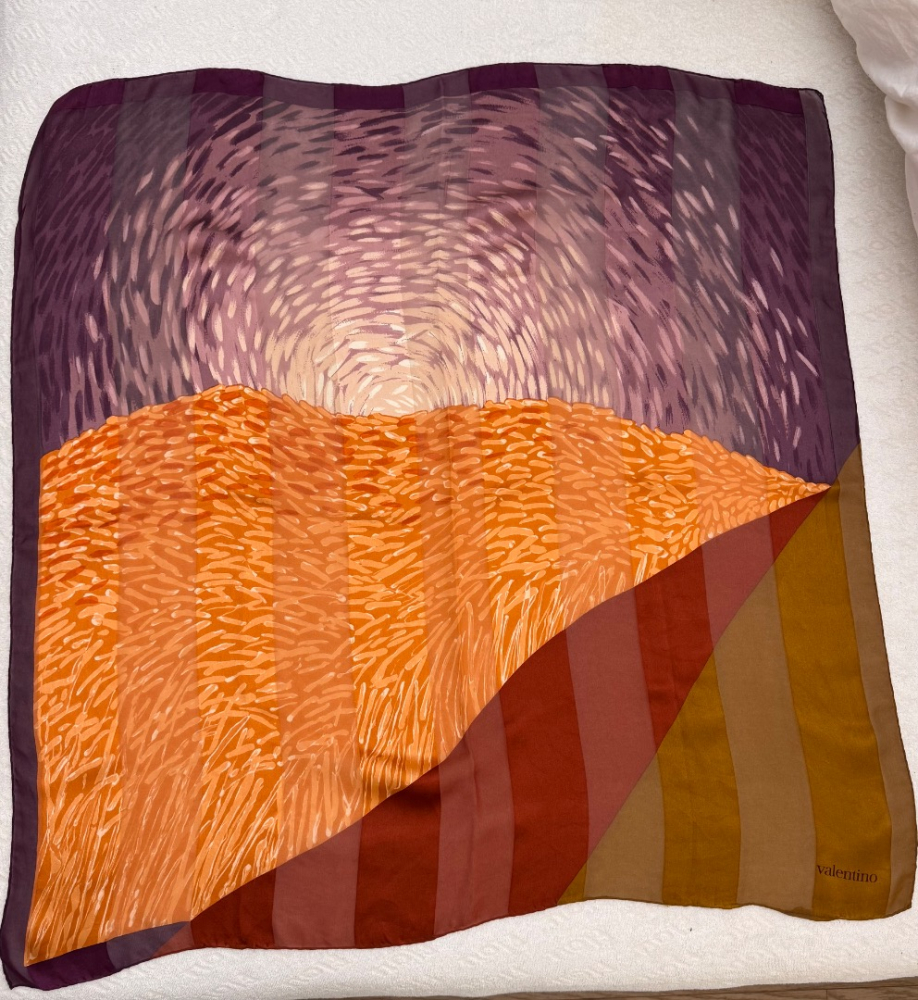 Valentino Garavani Tribal Abstract woven Silk Scarf