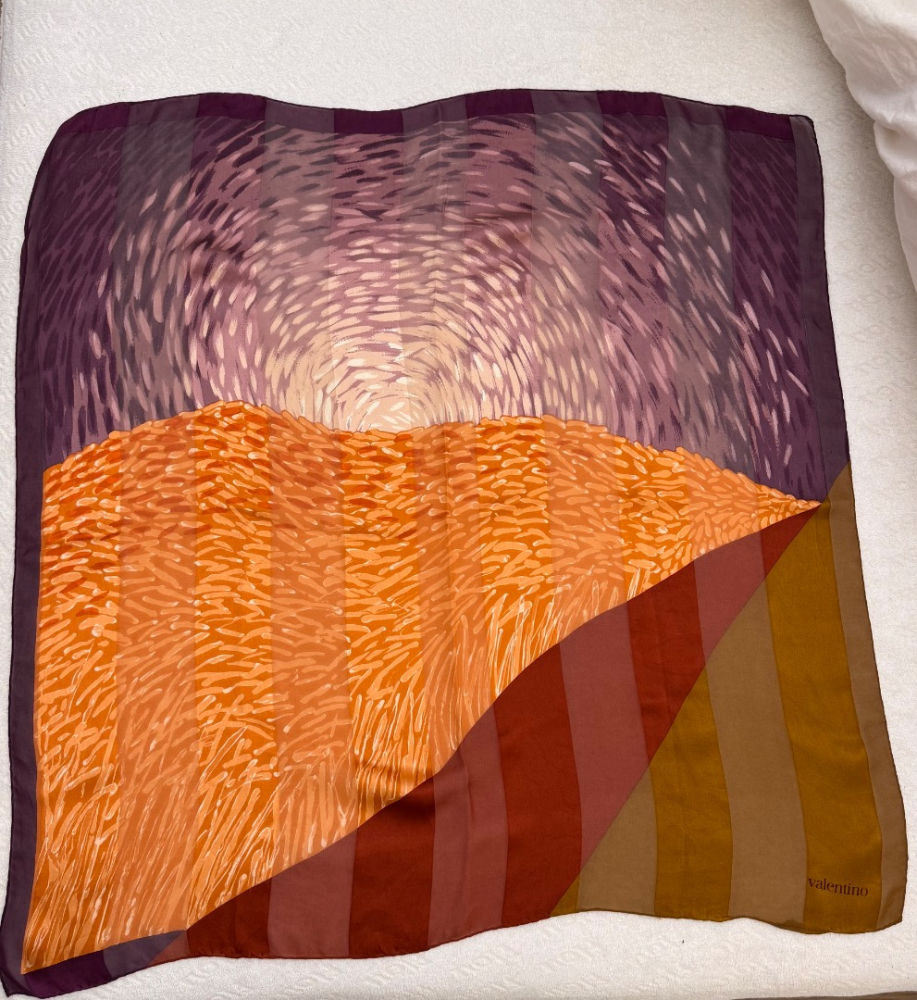 Valentino Garavani Tribal Abstract woven Silk Scarf