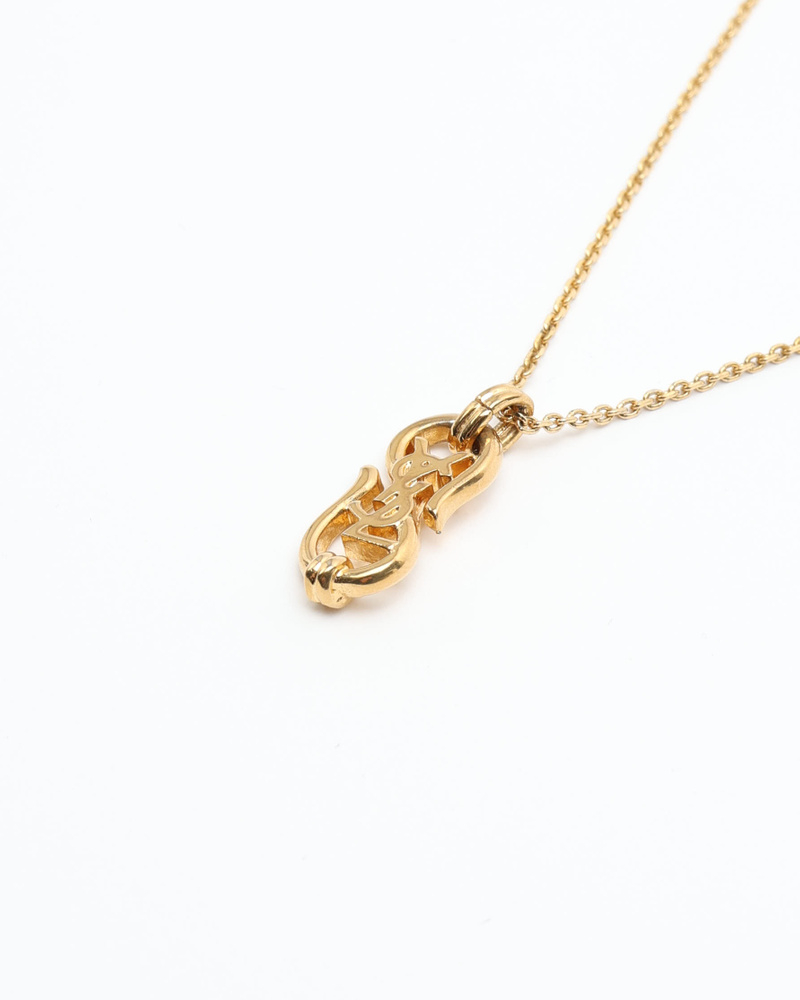 Saint Laurent Logo Pendant Necklace