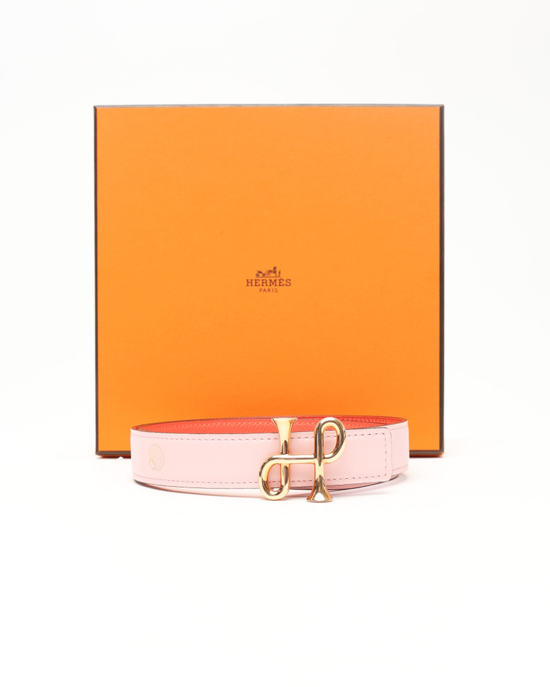 Hermès Sur Mer Reversible Leather and Cor Baroque Belt Buckle