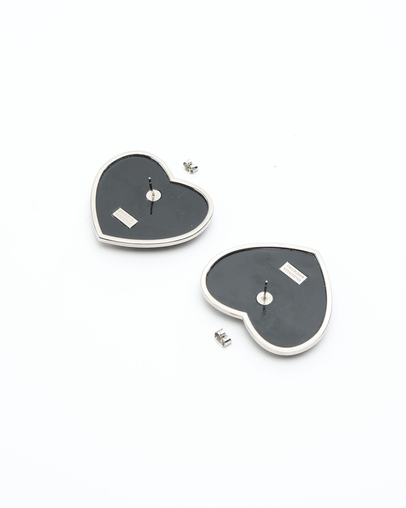 Balenciaga Hearts Rhinestone Earrings
