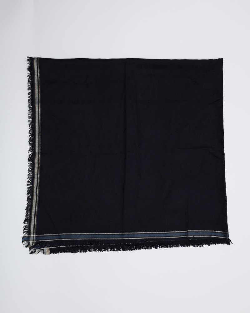 Louis Vuitton 130 Navy Wool And Silk Scarf