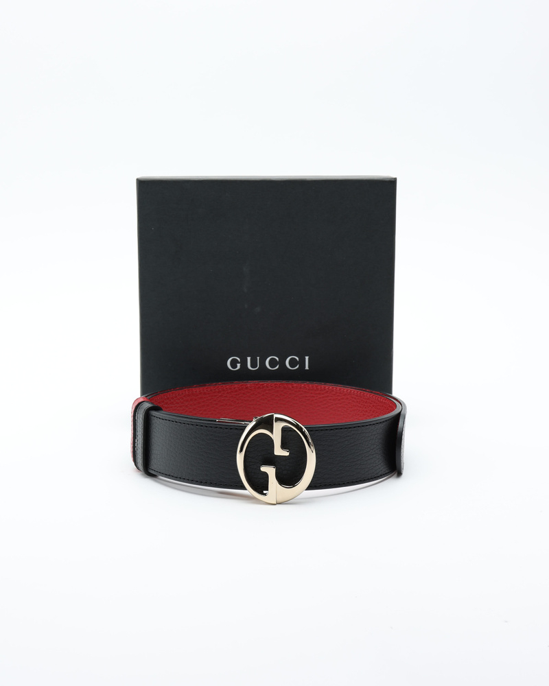 Gucci Interlocking G Reversible Leather Belt