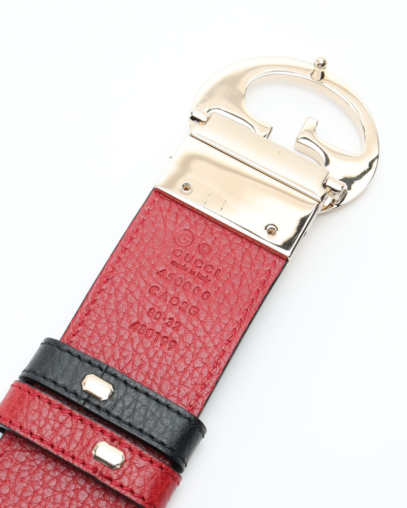 Gucci Interlocking G Reversible Leather Belt