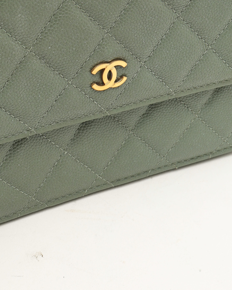 Chanel Square Caviar Wallet On Chain Bag