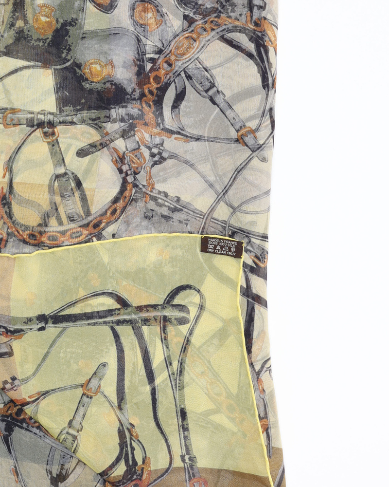 Hermès Brides Rebelles Silk Scarf
