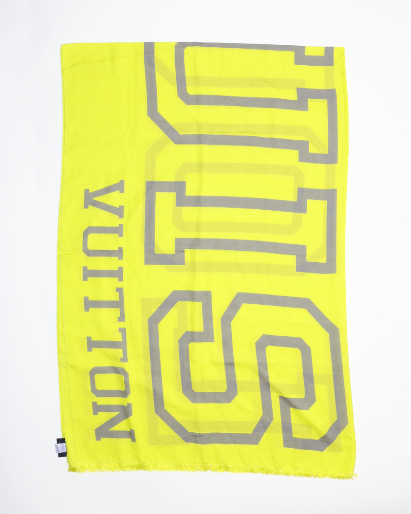 Louis Vuitton Ettore Fluo Louis Neon Yellow Stole