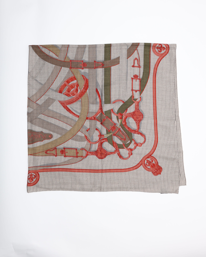 Hermès Cavalcadour Cashmere Silk Scarf