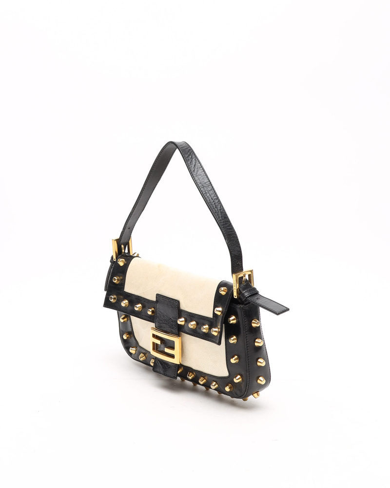 Fendi Studded Medium Baguette Bag