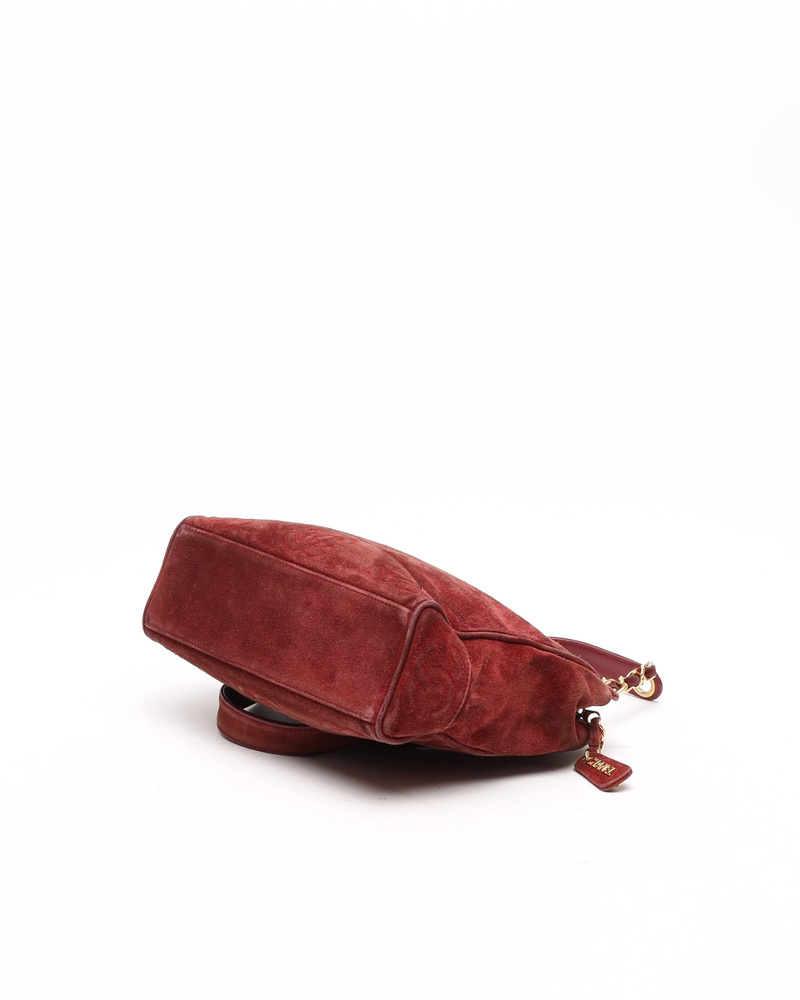 Chanel CC Suede Shoulder Bag