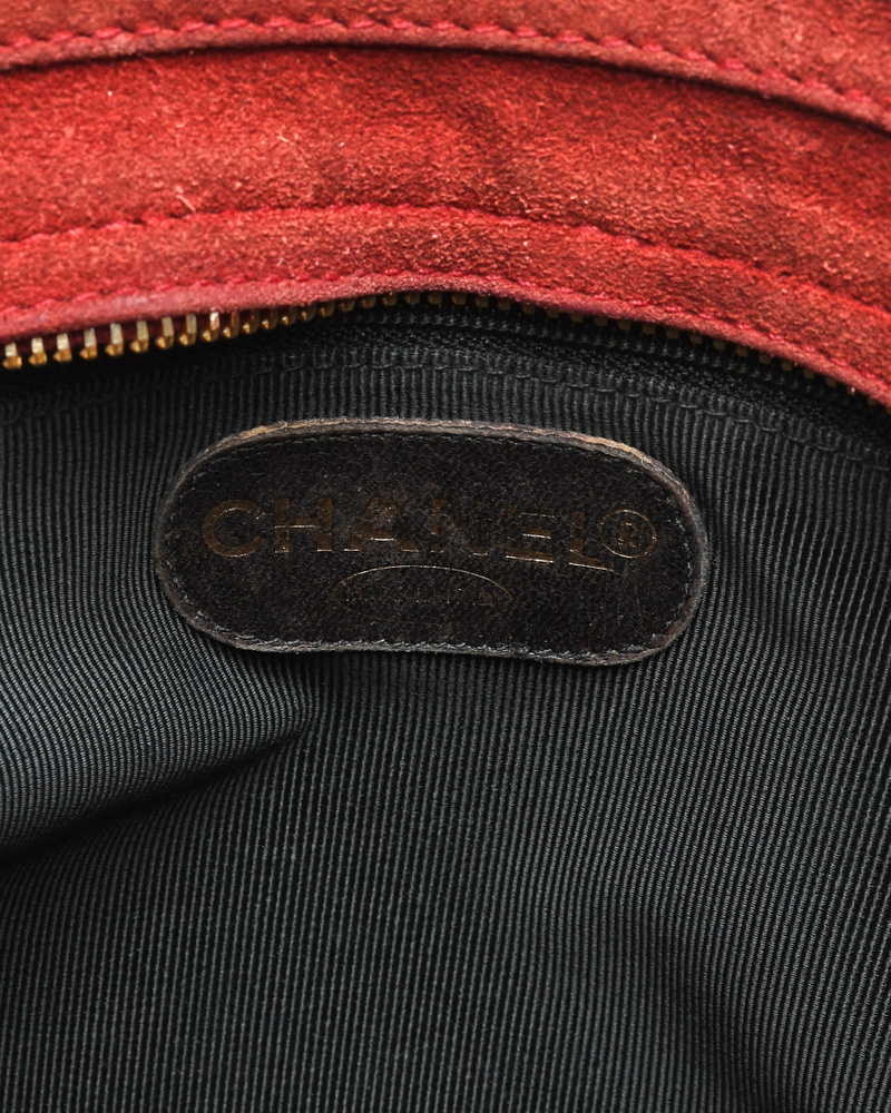 Chanel CC Suede Shoulder Bag