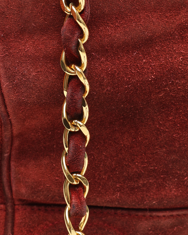 Chanel CC Suede Shoulder Bag
