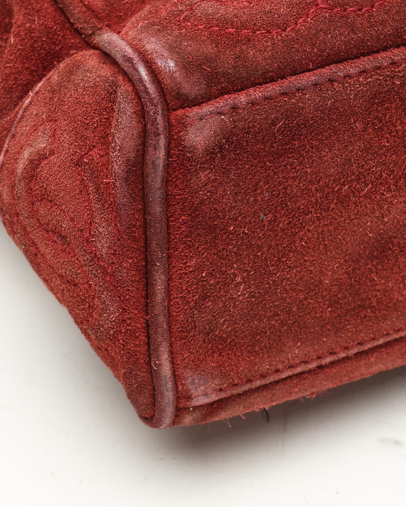 Chanel CC Suede Shoulder Bag