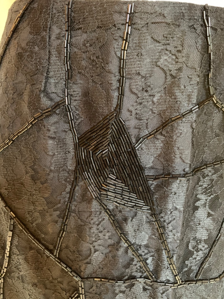 Matthew Williamson Runway Beaded Lace Knielanger Rock mit Perlenschnürung