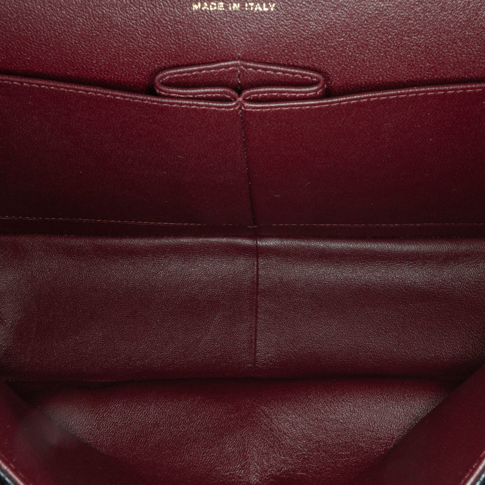 Chanel Classic Double Flap Jumbo Matelassè Caviar Leather 2-Ways Flap Handbag Black