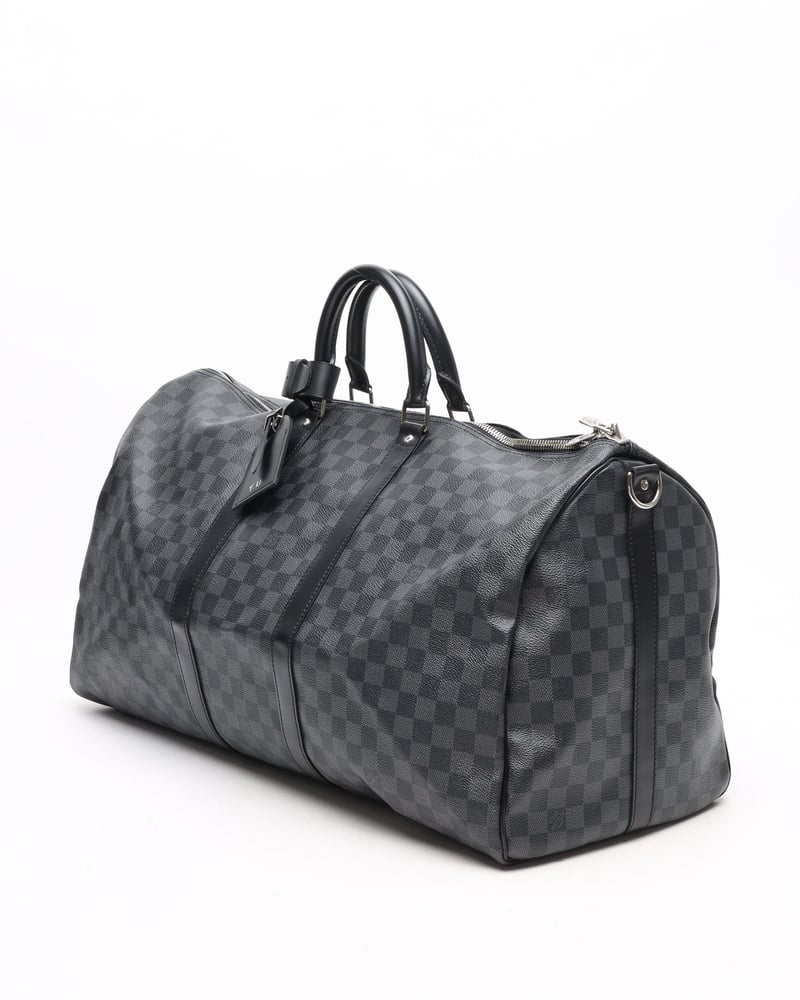 Louis Vuitton Damier Graphite Keepall Bandouliére 55 Weekend Bag