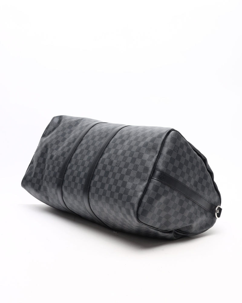 Louis Vuitton Damier Graphite Keepall Bandouliére 55 Weekend Bag