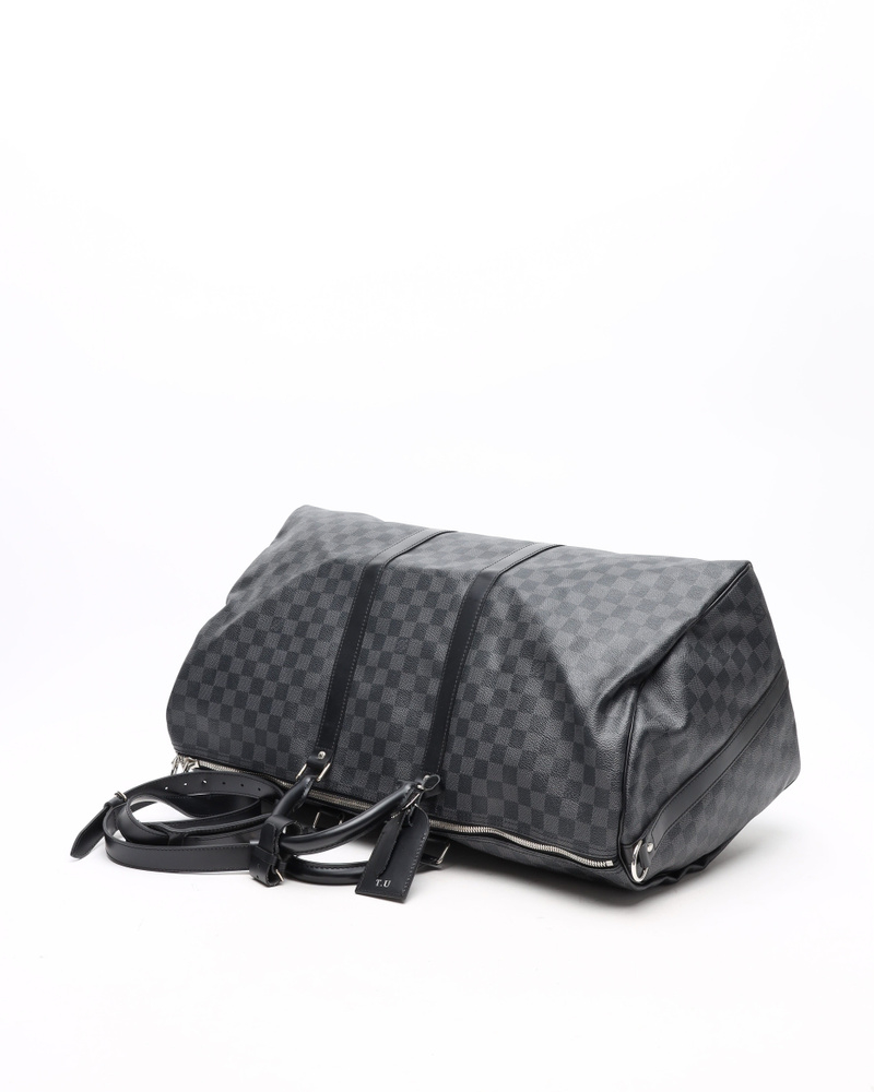 Louis Vuitton Damier Graphite Keepall Bandouliére 55 Weekend Bag