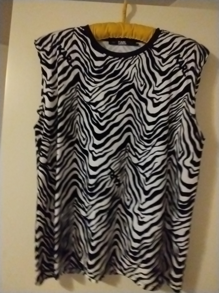 Karl Lagerfeld Zebra print tank top