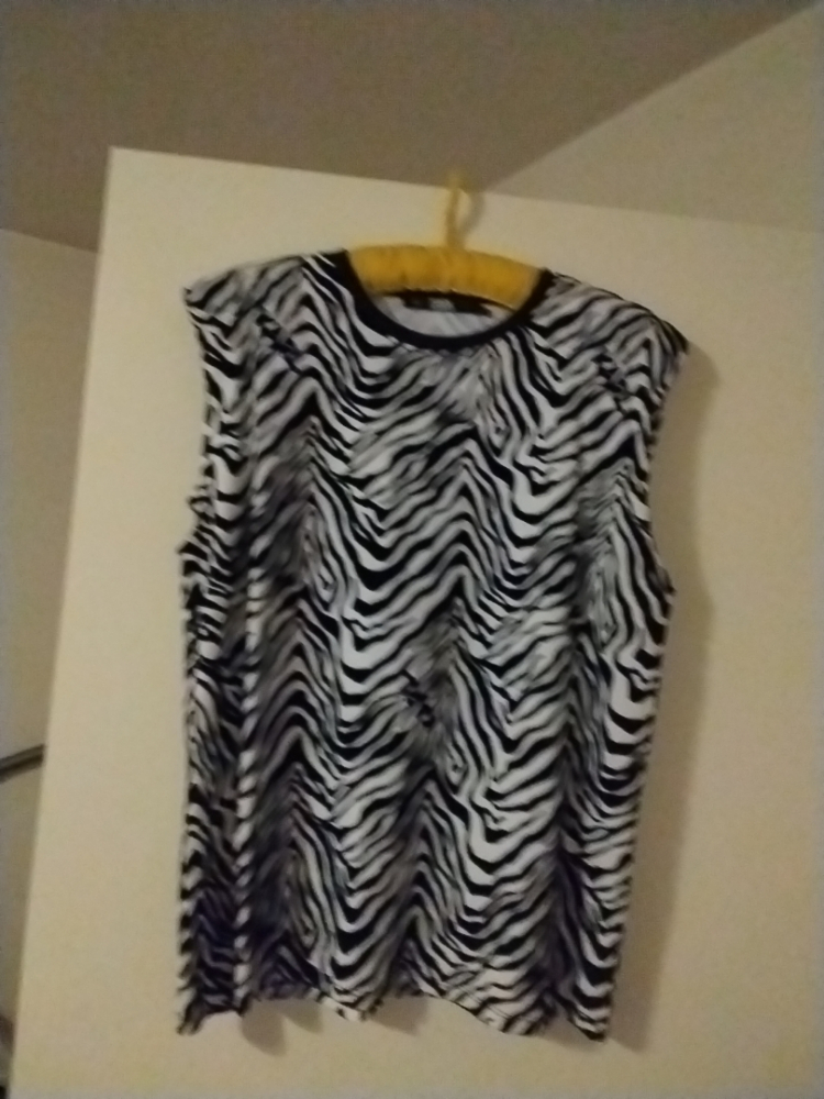 Karl Lagerfeld Zebra print tank top