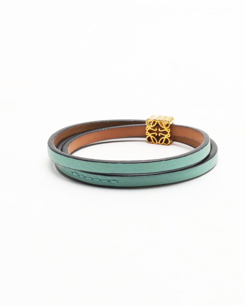 Loewe Anagram Leather Bracelet