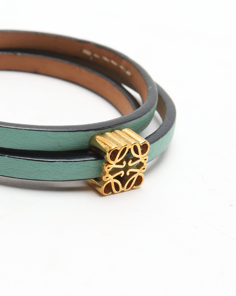 Loewe Anagram Leather Bracelet