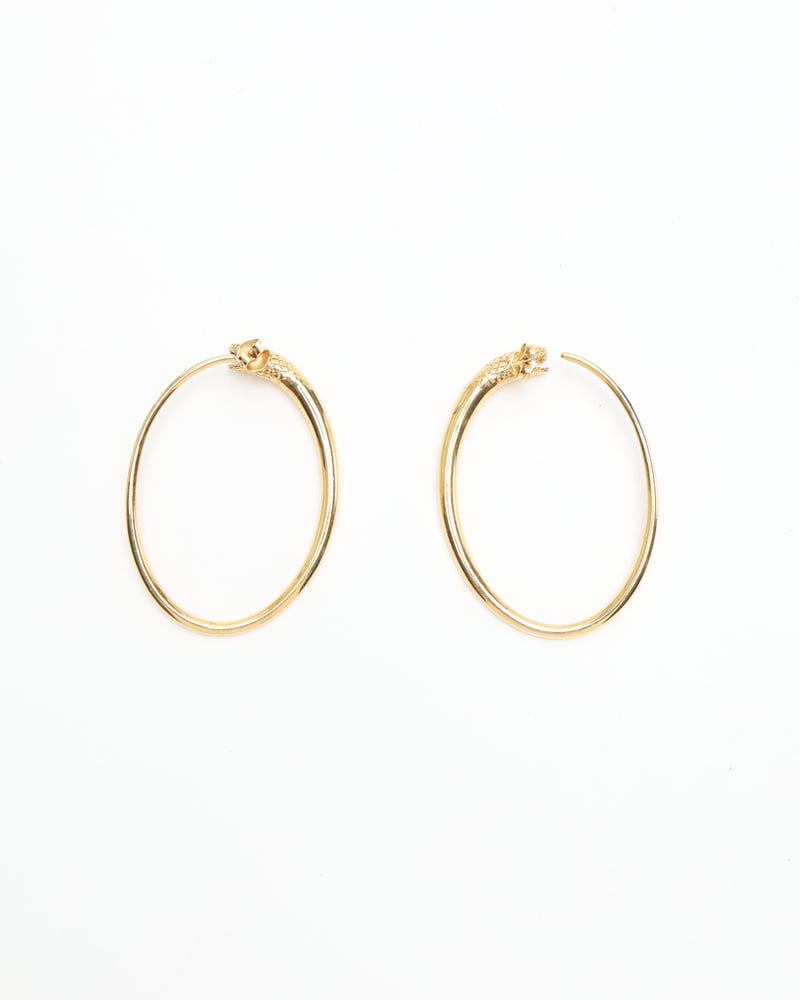 Celine Céline Snake Hoop Earrings