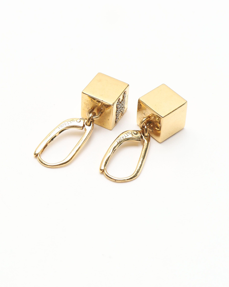 Celine Céline Triomphe Rhinestone Dangle Earrings