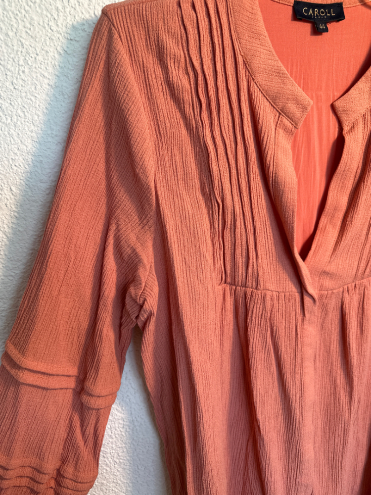 CAROLL Paris Spring coral pink top