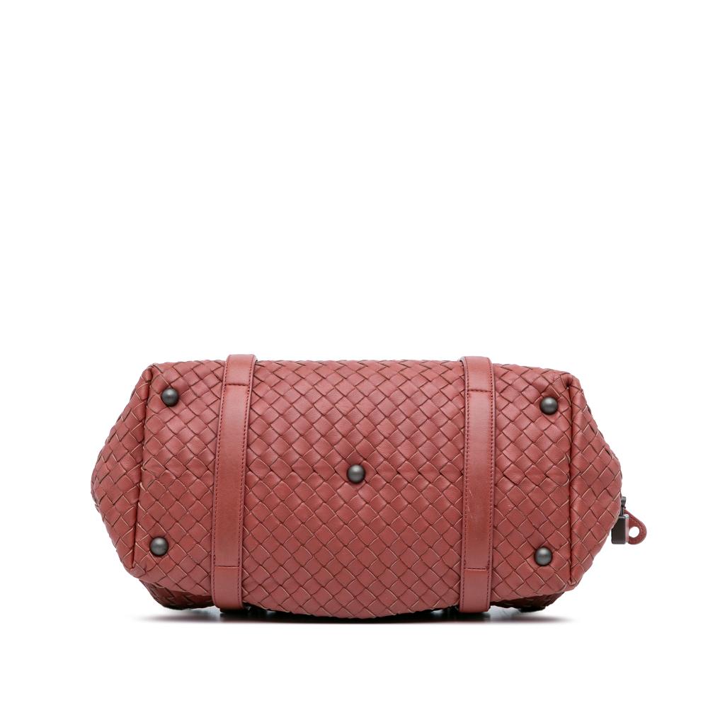 Bottega Veneta B Bottega Veneta Red Indian Red Nappa Leather Leather Nappa Intrecciato Montaigne Shoulder Bag Italy