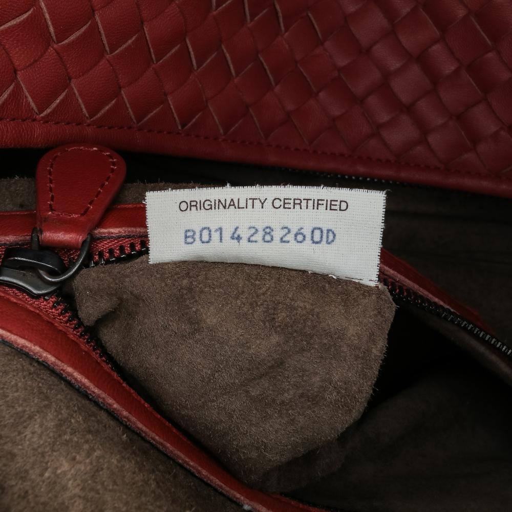 Bottega Veneta B Bottega Veneta Red Indian Red Nappa Leather Leather Nappa Intrecciato Montaigne Shoulder Bag Italy