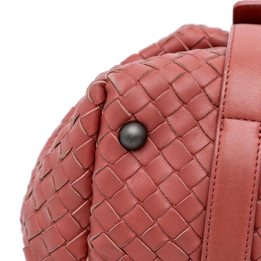 Bottega Veneta B Bottega Veneta Red Indian Red Nappa Leather Leather Nappa Intrecciato Montaigne Shoulder Bag Italy