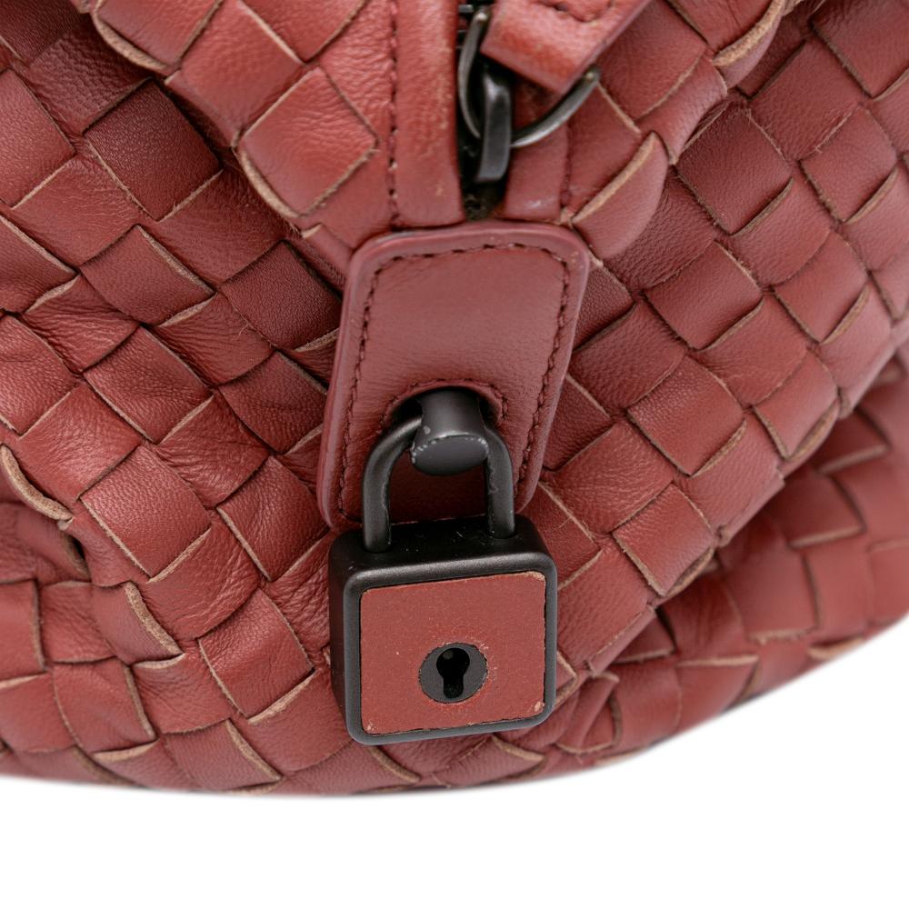 Bottega Veneta B Bottega Veneta Red Indian Red Nappa Leather Leather Nappa Intrecciato Montaigne Shoulder Bag Italy