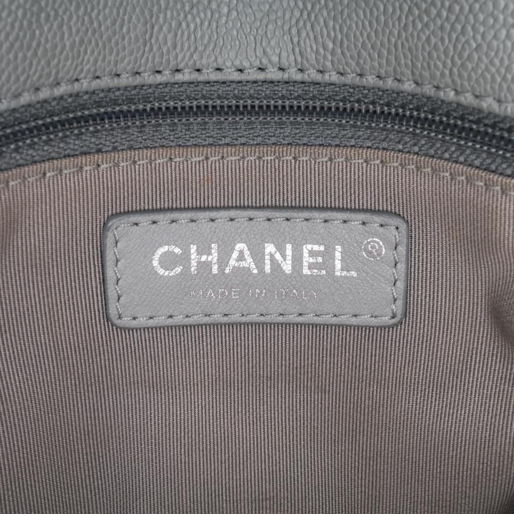 Chanel B Chanel Gray Caviar Leather Leather Large Quilted Caviar Urban Companion Flap Italy