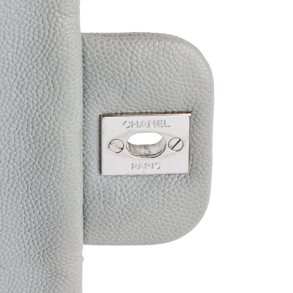 Chanel B Chanel Gray Caviar Leather Leather Large Quilted Caviar Urban Companion Flap Italy