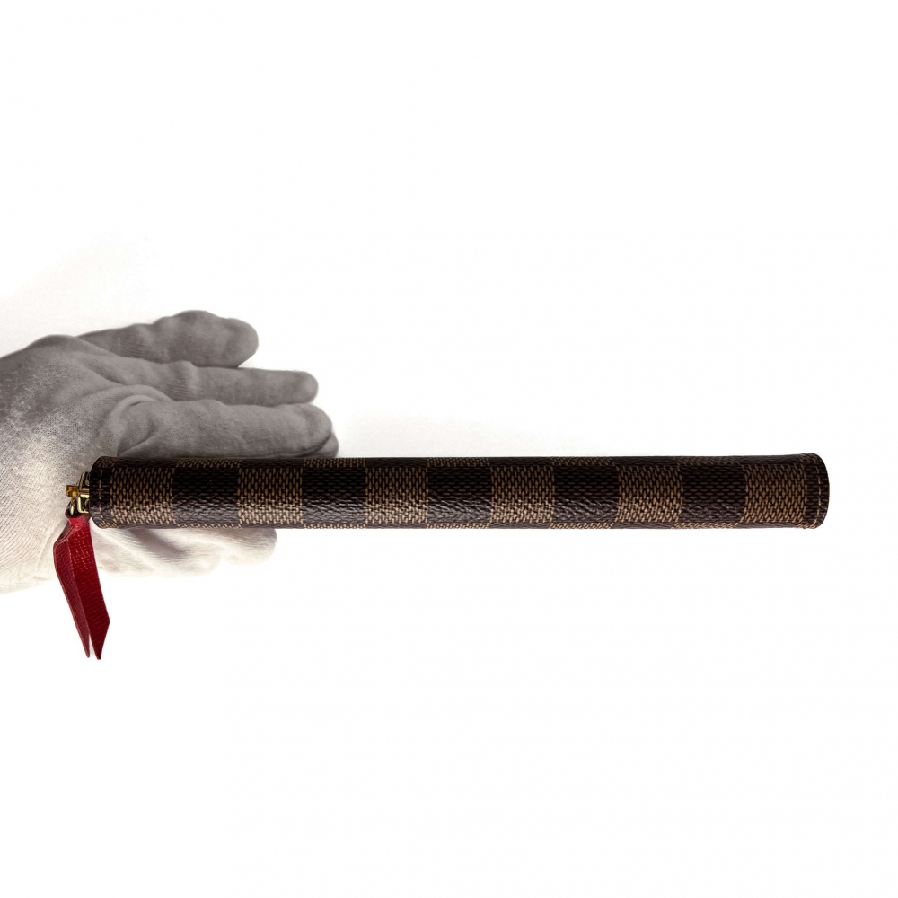 Louis Vuitton Clemence Canvas Long Zip Around Wallet Damier Ebene