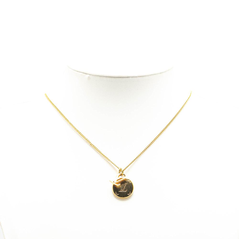 Louis Vuitton B Louis Vuitton Gold Gold Plated Metal Monogram Charms Necklace Italy