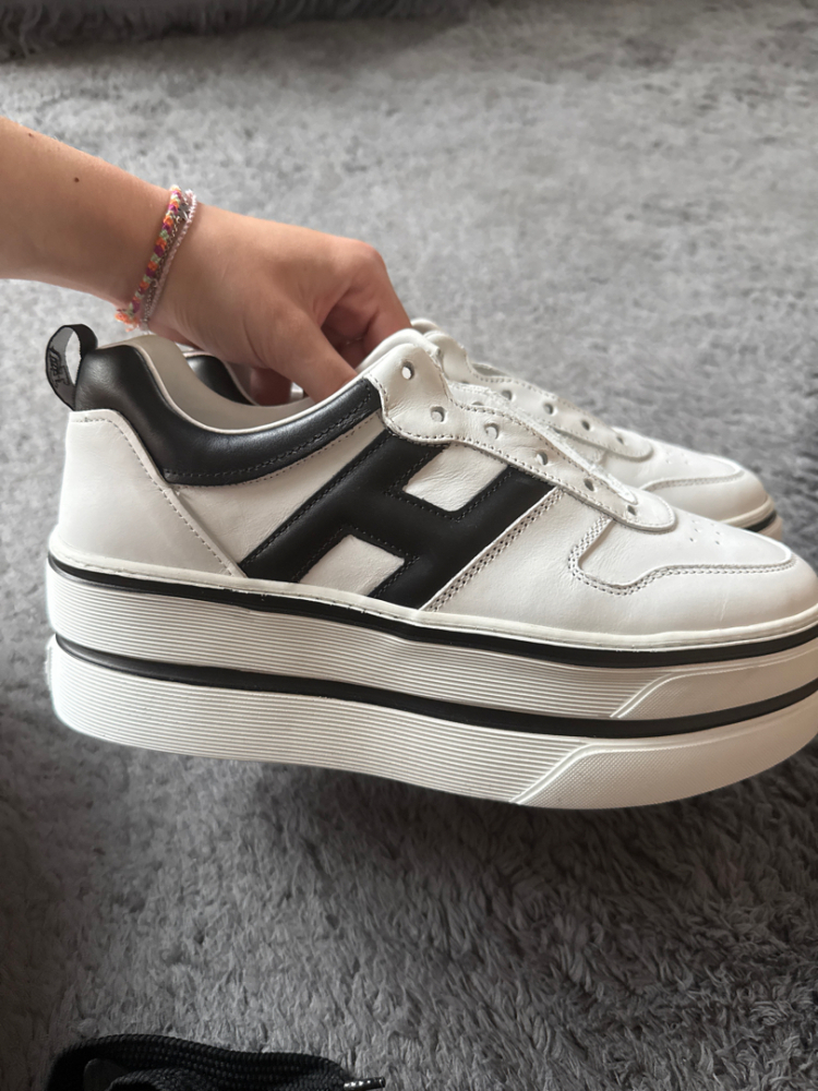 Hogan Maxi plateform noir et blanc