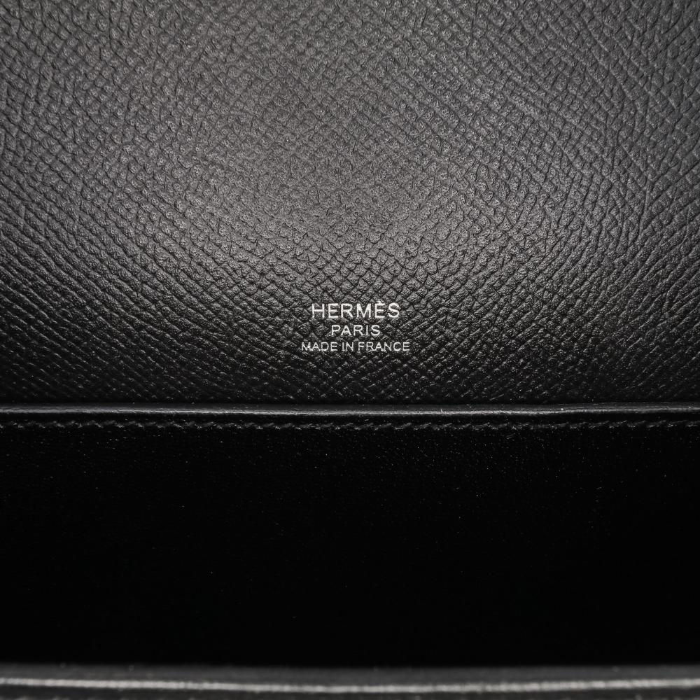 Hermès AB Hermès Black Calf Leather Epsom Octogone 23 France
