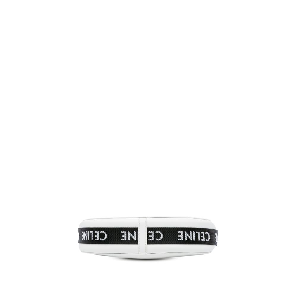 Celine AB Celine White Calf Leather Medium Smooth skin Ava Shoulder Bag with Celine Strap Italy