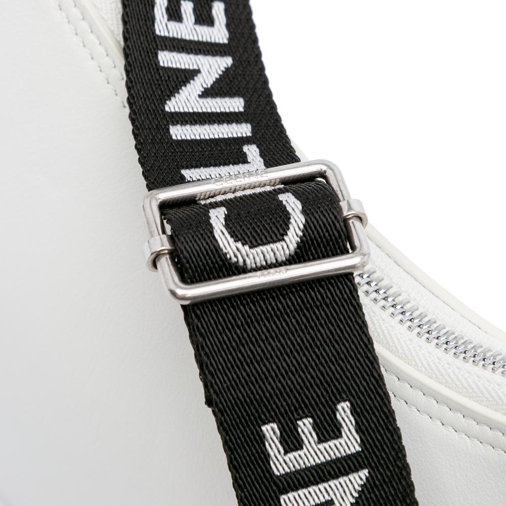 Celine AB Celine White Calf Leather Medium Smooth skin Ava Shoulder Bag with Celine Strap Italy