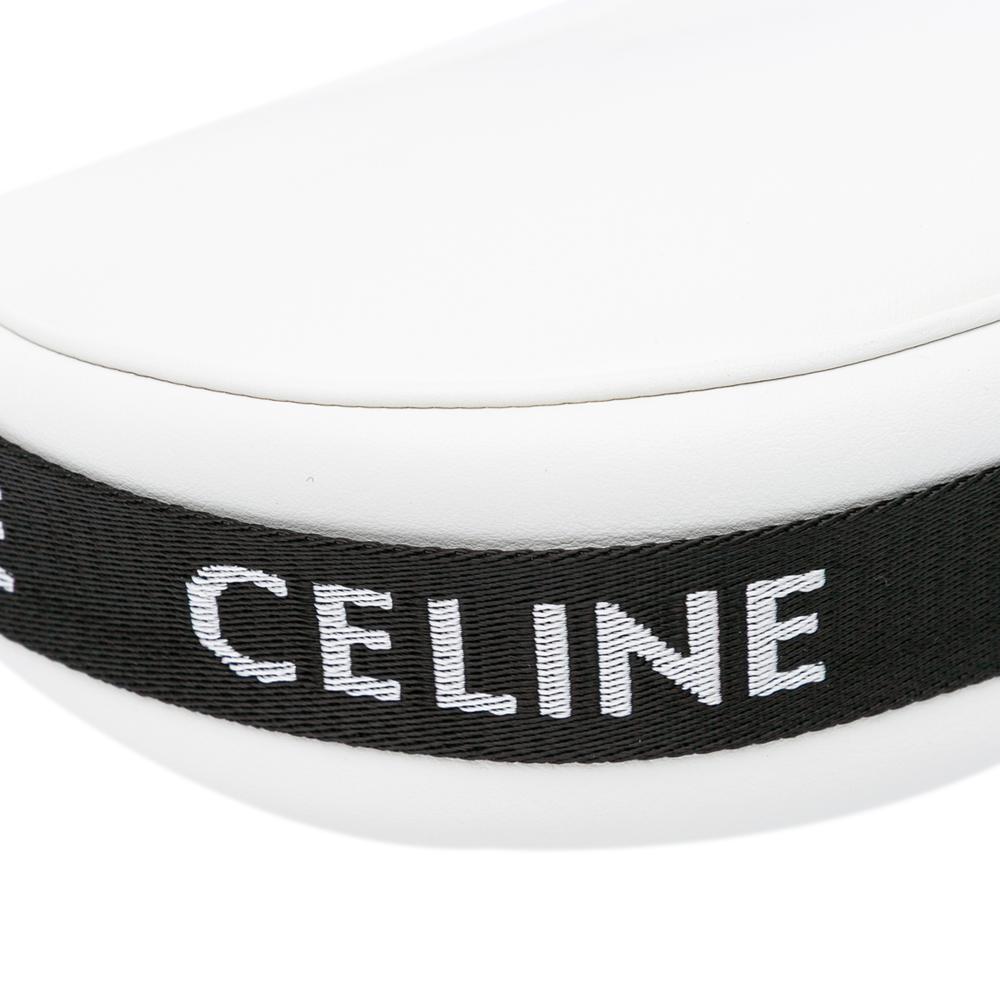 Celine AB Celine White Calf Leather Medium Smooth skin Ava Shoulder Bag with Celine Strap Italy