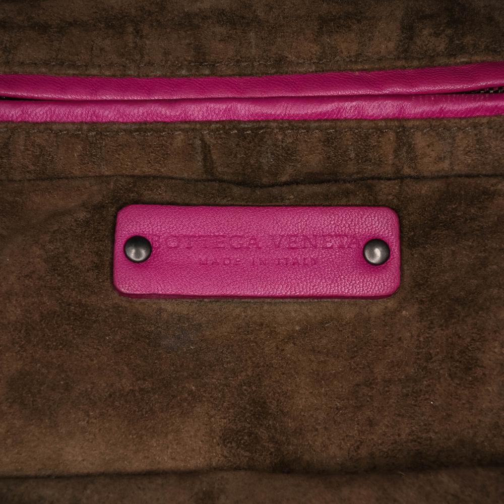 Bottega Veneta B Bottega Veneta Pink Nappa Leather Leather Nappa Intrecciato Cube Crossbody Italy