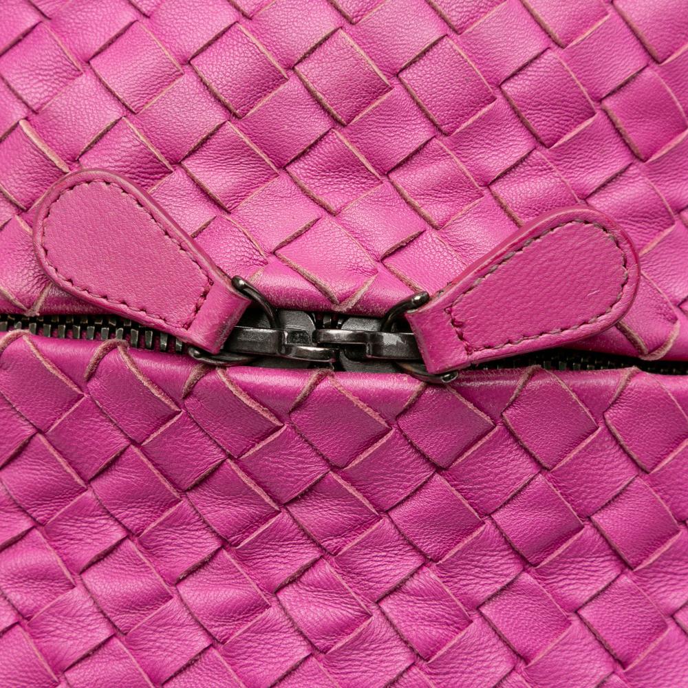 Bottega Veneta B Bottega Veneta Pink Nappa Leather Leather Nappa Intrecciato Cube Crossbody Italy
