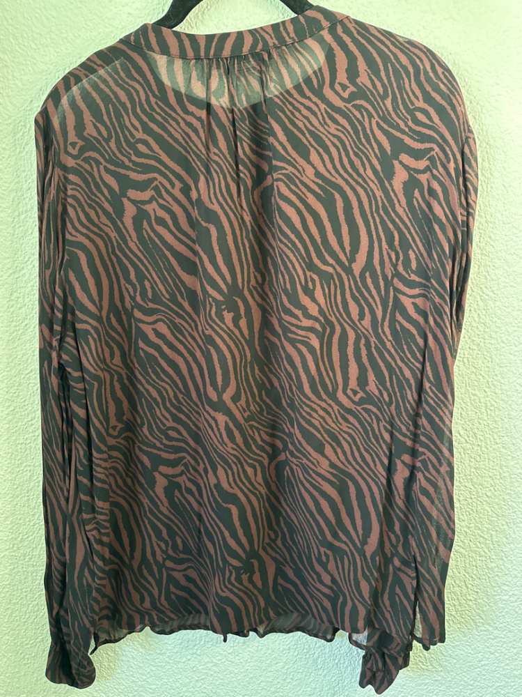 Set Animal print blouse Bordeaux/Black