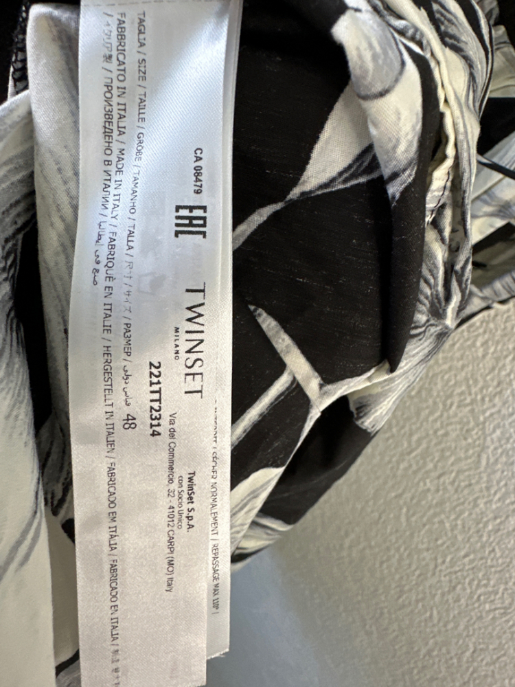 Twinset Fleurs noir et blanc