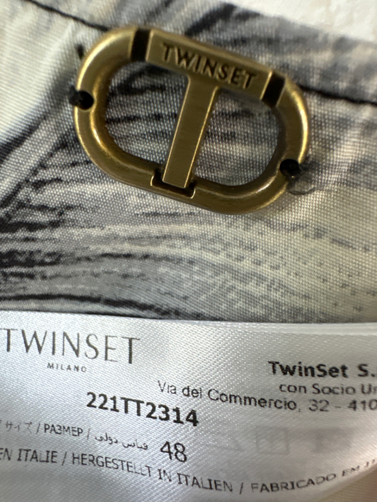 Twinset Fleurs noir et blanc